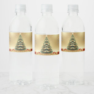 Weihnachtsbaum-Bänder-Feiertags-Wasserflaschen-Eti Wasserflaschenetikett