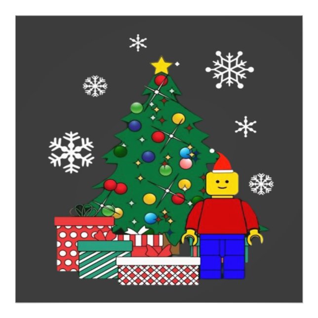 Weihnachtsbaum Baseball Fotodruck (Vorne)