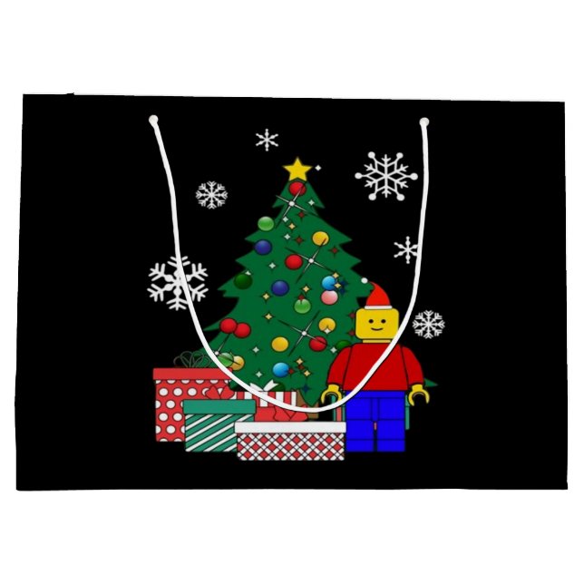  Weihnachtsbaum Baseball  Große Geschenktüte (Rückseite)