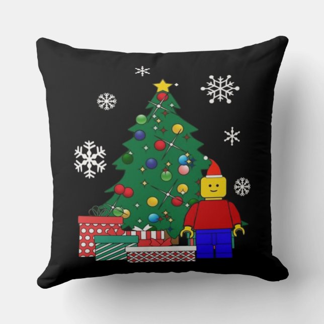 Weihnachtsbaum Baseball Kissen (Rückseite)
