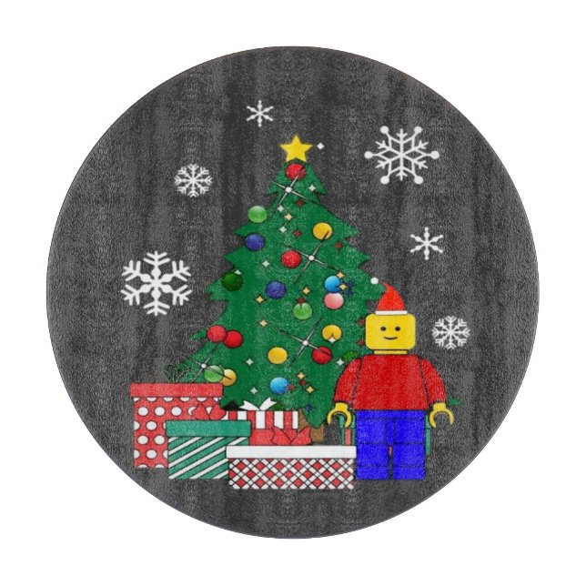 Weihnachtsbaum Baseball Schneidebrett (Vorderseite)