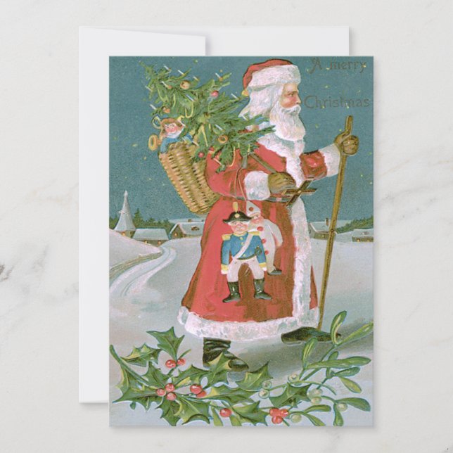 Weihnachtsbaum Basket Toys Holly Einladung (Vorderseite)