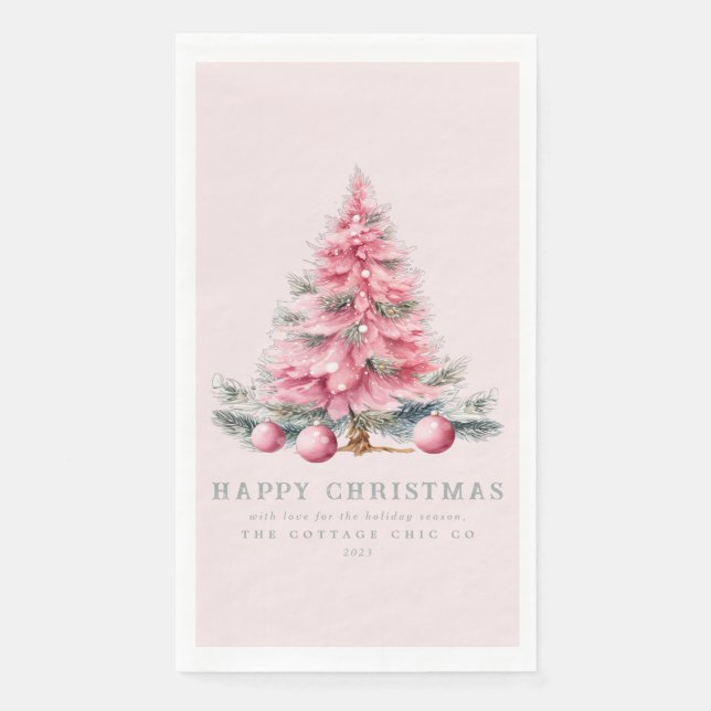 Weihnachtsbaum Baubles Holiday Gästetuch Papier Serviette (Vorderseite)