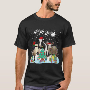 Weihnachtsbaum Bauernhof Tiere Schaf Kuh Ziege Ren T-Shirt