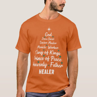 Weihnachtsbaum Bibel Namen von Jesus Christlich Ch T-Shirt