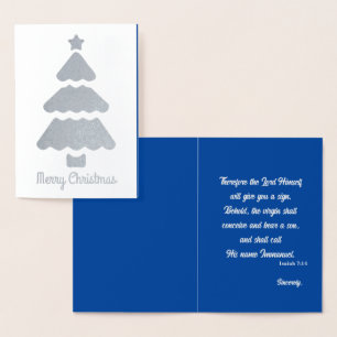 Weihnachtsbaum Bibel Verse Foil Card Folienkarte