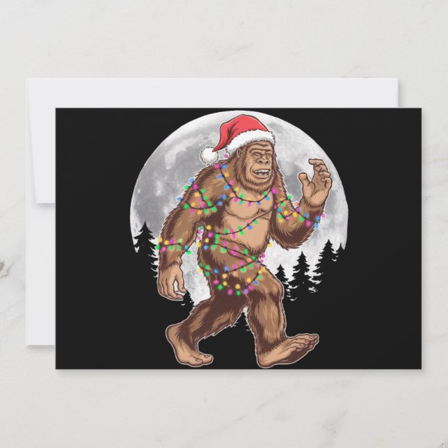 Weihnachtsbaum Bigfoot Weihnachten Lichter Xmas Sa (Vorderseite)