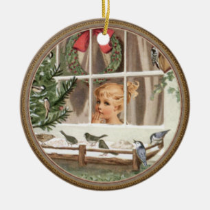 Weihnachtsbaum Birds Nature Birdwatcher Vintag Keramik Ornament