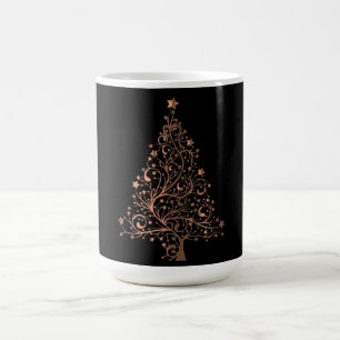 Weihnachtsbaum Black Metallic Brown Copper Elegant Tasse