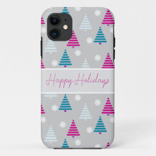 Weihnachtsbaum blau pink, einfach Case-Mate iPhone hülle