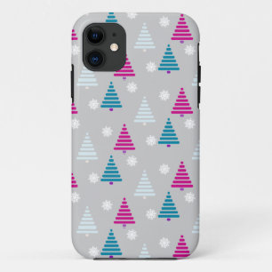 Weihnachtsbaum blau pink, einfach Case-Mate iPhone hülle