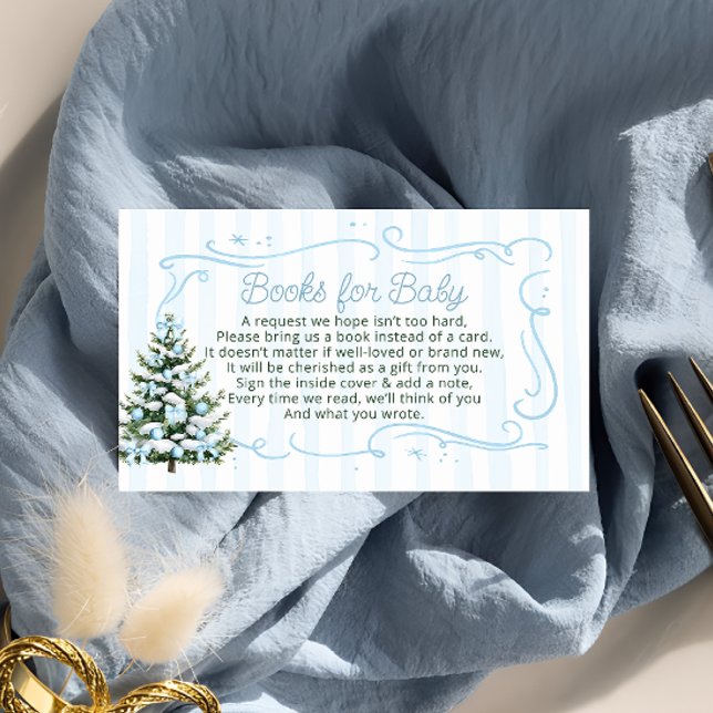 Weihnachtsbaum Blaue Schleifen Bücher für Baby-Tic Begleitkarte (Von Creator hochgeladen)