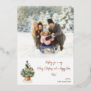 Weihnachtsbaum - Blue Note Foto Weihnachten Folieneinladung