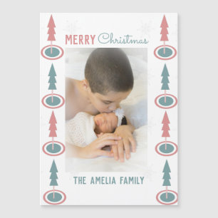 Weihnachtsbaum Border Foto Holiday Magnetkarte