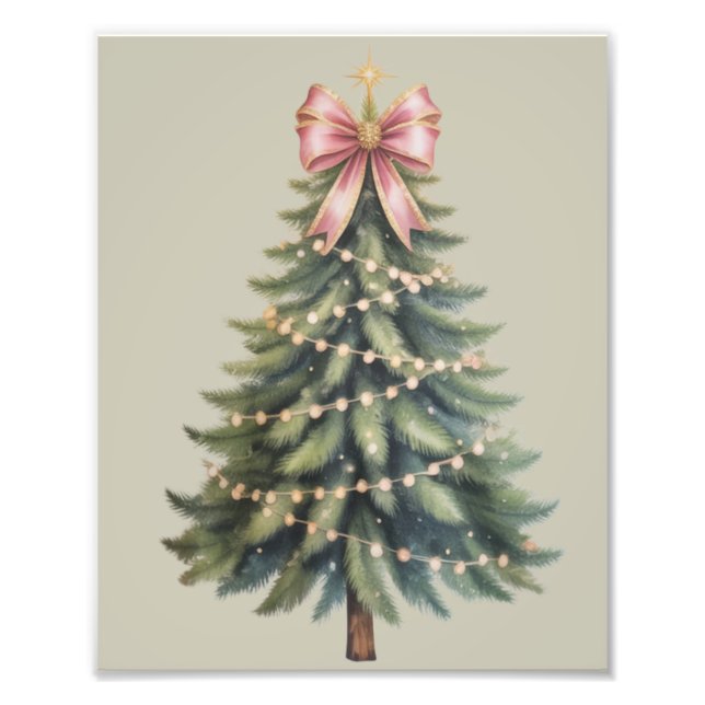 Weihnachtsbaum Bow Coquette Xmas Fotodruck (Vorne)