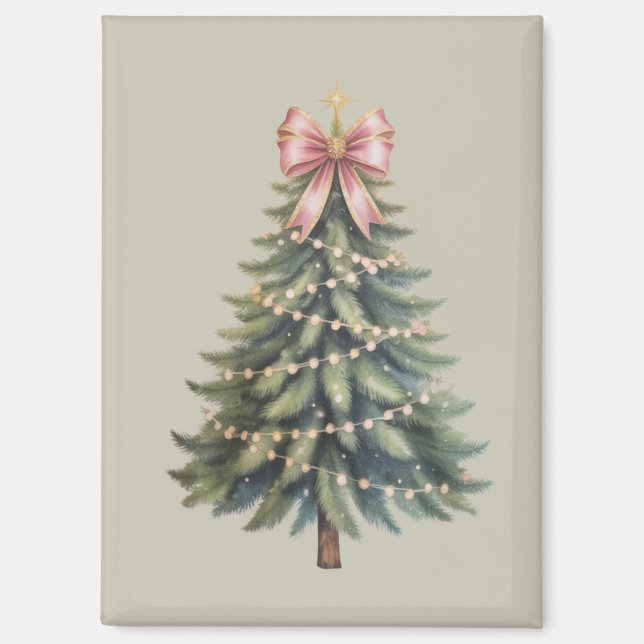 Weihnachtsbaum Bow Coquette Xmas Magnet (Vorderseite)