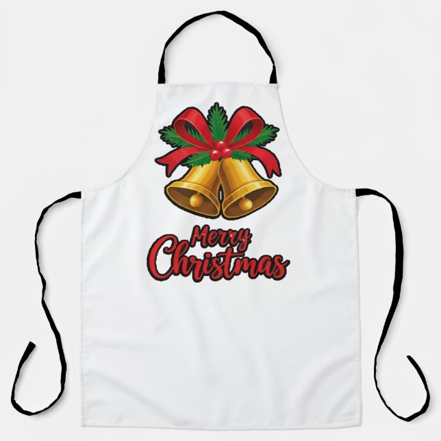 "Weihnachtsbaum: Bows & Bells Festive Design" Schürze (Vorderseite)