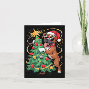 Weihnachtsbaum Boxer Dog Sungles Karte