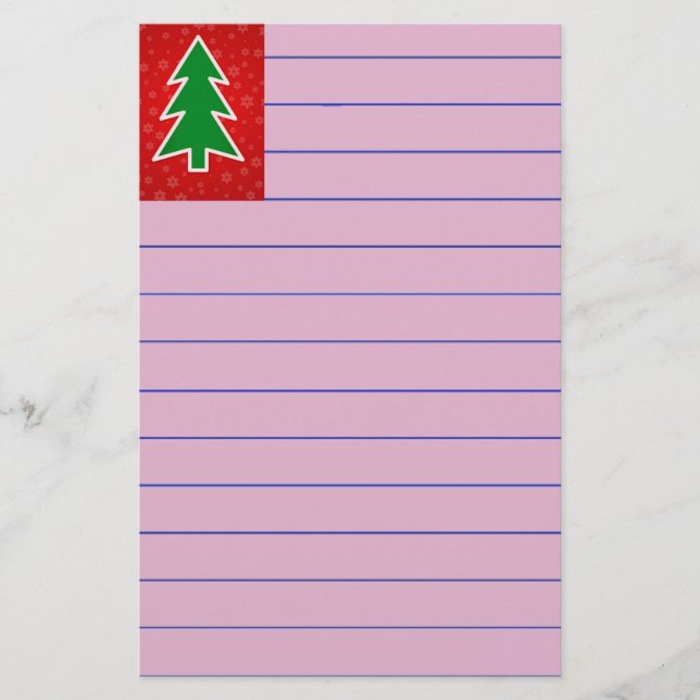 Weihnachtsbaum Briefpapier (Vorderseite)