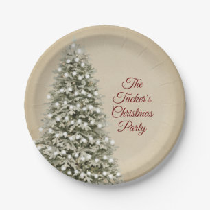 Weihnachtsbaum Brown Kraft Company Feiertag Party Pappteller