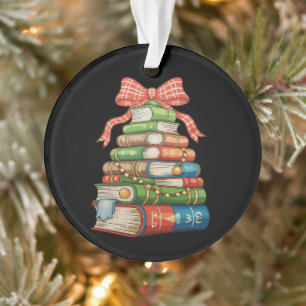 Weihnachtsbaum Bücher Bow Lesen Bibliothekar Lehre Ornament