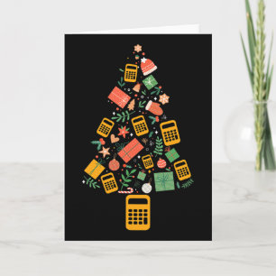 Weihnachtsbaum Buchhalter Rechner Finanzen Chris Karte