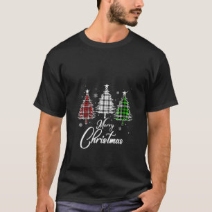 Weihnachtsbaum Buffalo Kariert Red White Gree T-Shirt