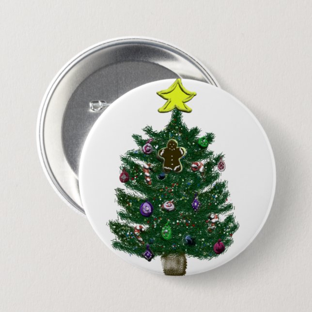 Weihnachtsbaum Button (Vorne & Hinten)