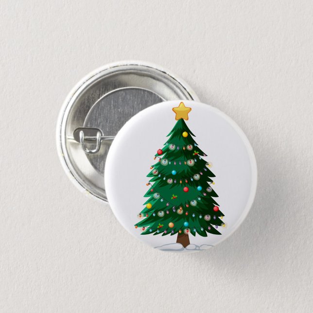 Weihnachtsbaum Button (Pretty Green Christmas Tree Button!)