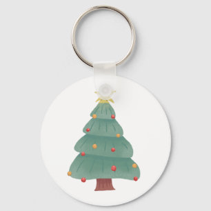 Weihnachtsbaum-Button-Schlüsselanhänger Schlüsselanhänger