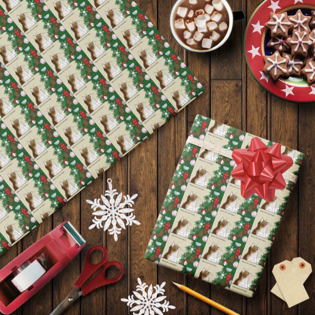 Weihnachtsbaum Calico Cat Ornaments Funny Geschenkpapier (Von Creator hochgeladen)