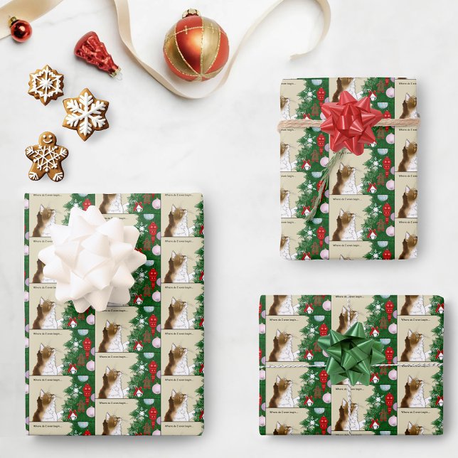 Weihnachtsbaum Calico Cat Ornaments Funny Geschenkpapier Set (Von Creator hochgeladen)