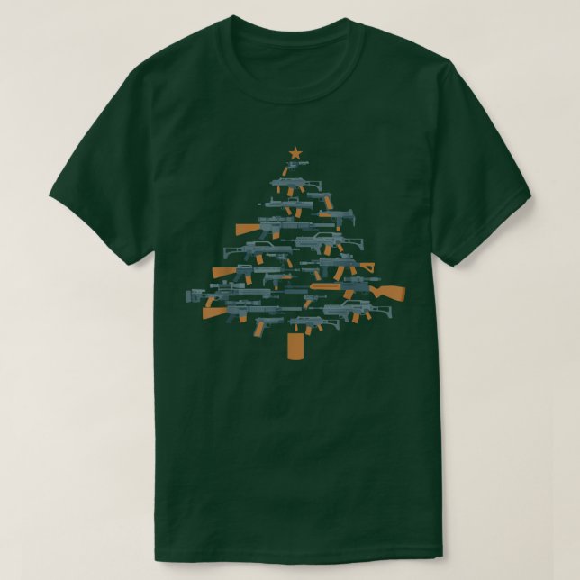 Weihnachtsbaum-Camouflage drucken Weihnachtsgesche T-Shirt (Design vorne)