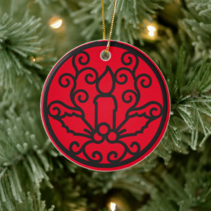 Weihnachtsbaum Candle Keramik Ornament