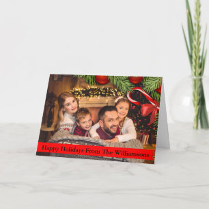 Weihnachtsbaum-Candy-Cane-Rand Frohe Feiertage Feiertagskarte
