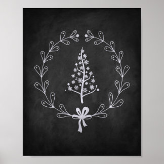 Weihnachtsbaum Chalkboard Poster