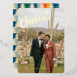 Weihnachtsbaum Cheers Ein Foto Gold Folien Feiertagskarte