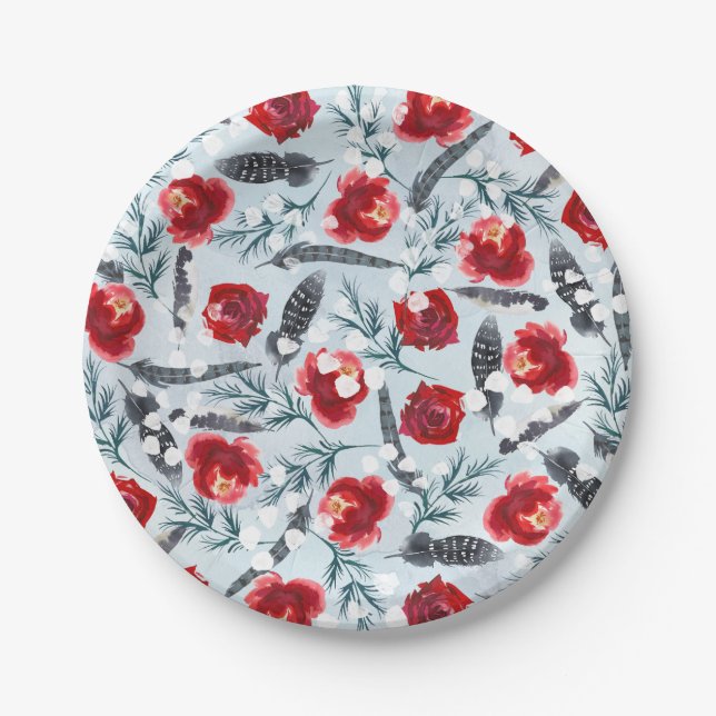 Weihnachtsbaum Clip Art Pappteller (Vorderseite)