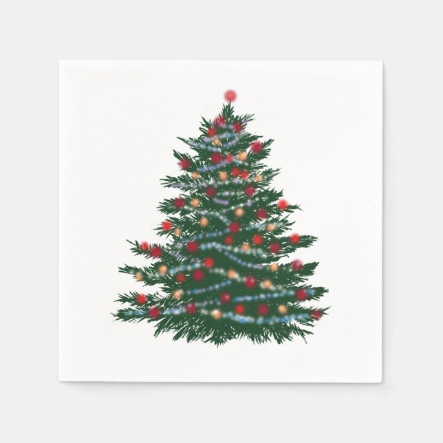 Weihnachtsbaum Cocktail Papier Napkins Serviette (Vorderseite)