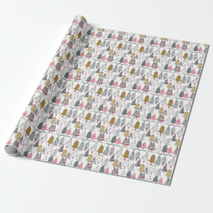 Weihnachtsbaum-Collagen-Packpapier Geschenkpapier
