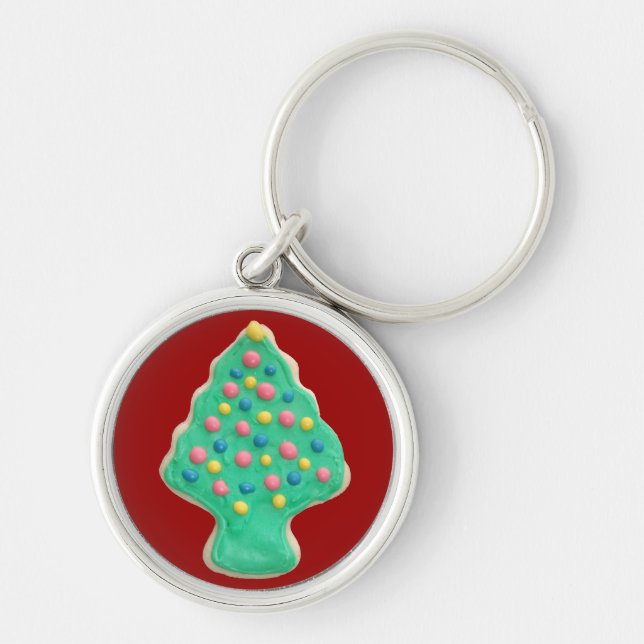 Weihnachtsbaum Cookie Schlüsselanhänger (Vorne)