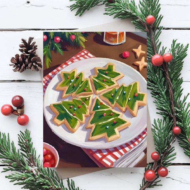 Weihnachtsbaum-Cookies Feiertagskarte (Von Creator hochgeladen)