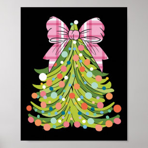 Weihnachtsbaum Coquette Bow Pink Weihnachtsmann Wo Poster