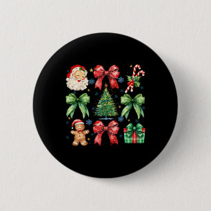 Weihnachtsbaum Coquette Bow Santa Claus Candy Button