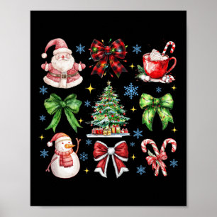 Weihnachtsbaum Coquette Bow Santa Claus Candy Paja Poster