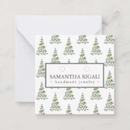 Weihnachtsbaum Custom Jewelry Display Cards Mitteilungskarte