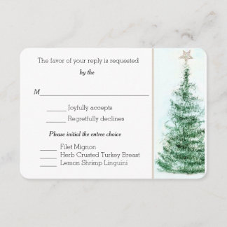 Weihnachtsbaum Custom RSVP Card Karte