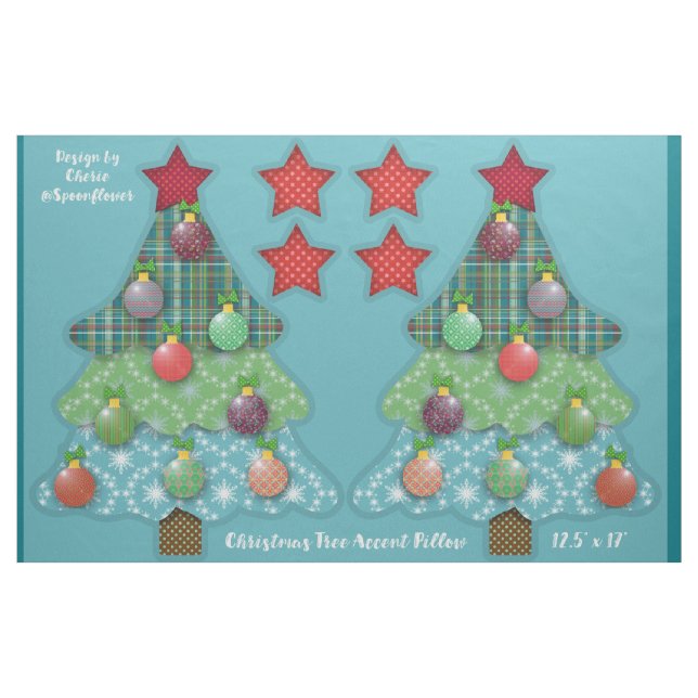 Weihnachtsbaum Cut-and-Sew Fett Quarter Kit Stoff (Fat Quarter (45,7 x 55,9 cm))