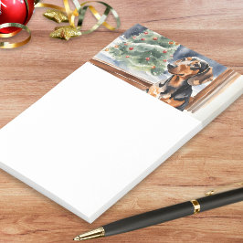 Weihnachtsbaum Dackel Wurst Hund Wasserfarbe Post-it Klebezettel