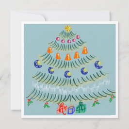 Weihnachtsbaum Dankeskarte